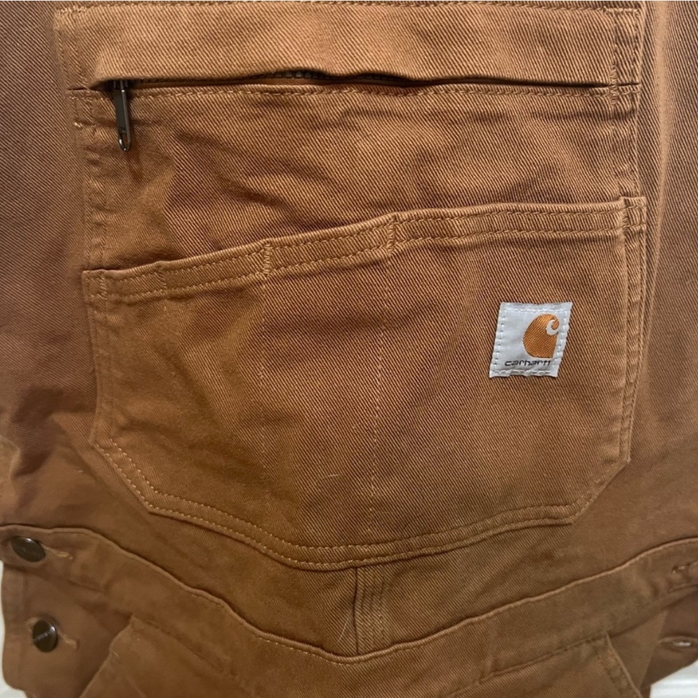 CARHARTT WOMEN'S RUGGED FLEX®
RELAXED FIT TWILL BIB OVERALL - Picture 5 of 9